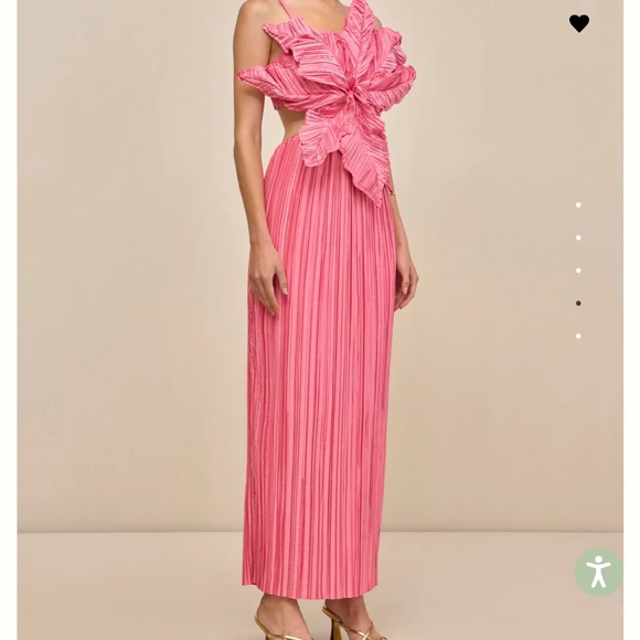 Cult Gaia Hestra Pink Maxi Dress with Floral Accent - Picture 4 of 6